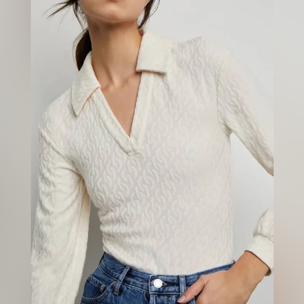 ONIA // SZ LG // Polo Bodysuit - Birch // NWOT // Retail $125